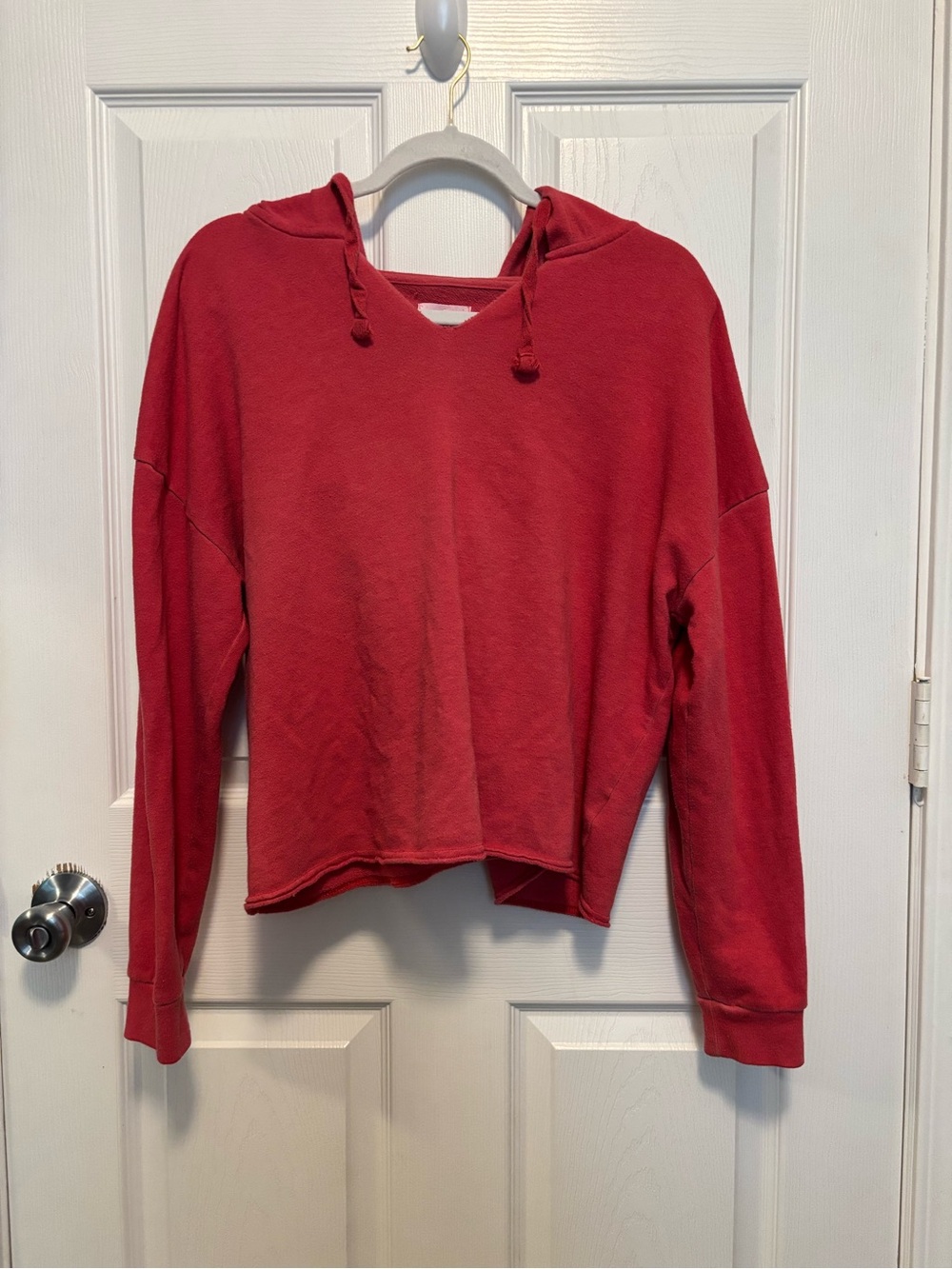 Colsie Red Hooded Crewneck Sweater